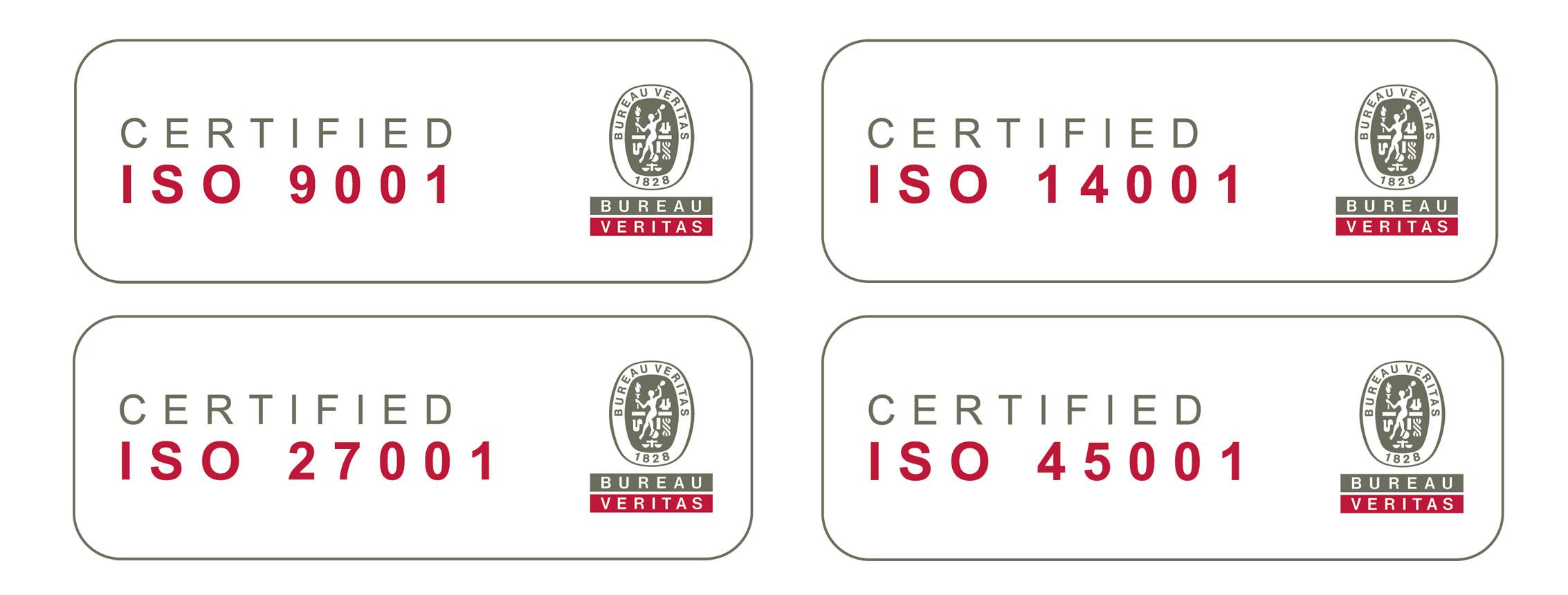 Isosertit 9001, 14001, 27001, 45001