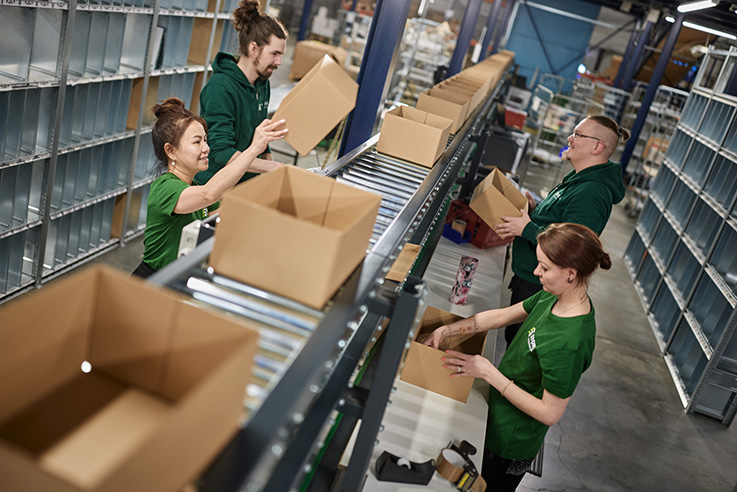 Storia Logistiikan pakkauslinjastoa